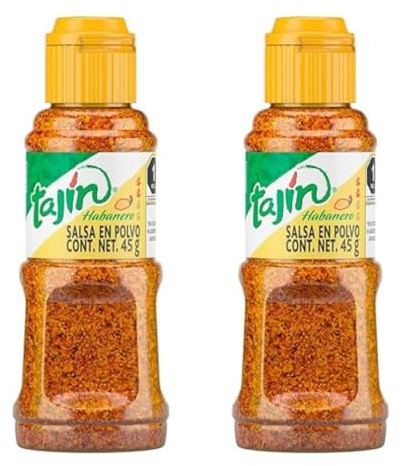 2 x 45g Tajín Habanero Extra Scharf Gewürz (1,6oz) – Scharfer mexikanischer Geschmack für Obst & Snacks – sehr scharf
