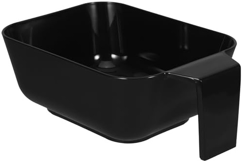 HONITANO Bol à Teinture Capillaire Noir avec Poignée Ergonomique Bol de Coiffure en Plastique Solide Réutilisable pour Salon Professionnel et Usage Domestique
