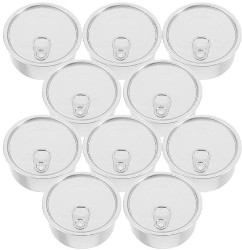 BETOOKY Contenitori Latta in Alluminio 180ml, 10 Pezzi, Coperchio ad Apertura Facile, Leggeri e Sicuri per Alimenti e Cibo per Animali, Viaggio e Outdoor