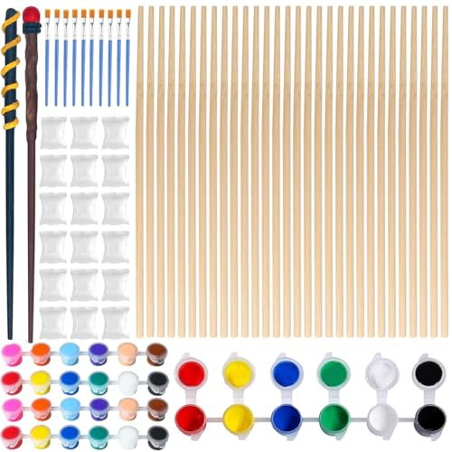 KSJEHW 30 Piezas varita mágica de madera, harry juego de manualidades para niños, para fiestas de cumpleaños infantiles, harry regalo para niños