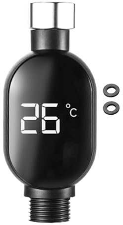 Duschwasser Temperatursensor, Duschthermometer Anzeige, Sofort Ablesbare BabyBadewasser Temperatur Anzeige, Sofortablesbares Überwachungsgerät, Wasserdichte Accessoires, für Badezimmer Küche