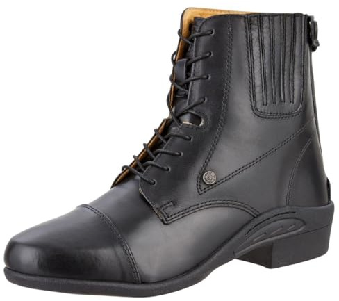 SUEDWIND© »ULTIMA BZ LACE« Paddock Stiefelette | Robust Wasserabweisend Rindsleder | Reit-Schlupf-Schuh mit OrthoLite© Sohle | Leder im Innenschuh | Reißverschluss & Snürung | Schwarz, Braun Gr. 35-46