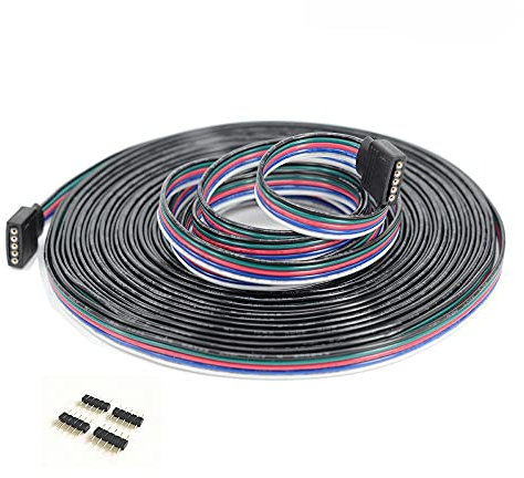 10m LED RGBW-Strip 5 pin LED Verlängerungskabel LED Streifen Verbinder Verlängerung Anschluss Verteiler Kabel für 5 polig RGBW 5050 LED Streifen Licht