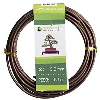 Geosism & Nature Filo di Alluminio ramato (Alluminio-ramato) Geotools 3,0 mm per Bonsai, 80 gr