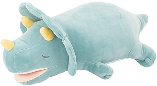 Nemu Nemu Animals 6231960 Plüschtier, Dinosaurier Torikera, Kuscheltier, extra weich und kuschelig, Stofftier, Designed in Japan, Kuschelkissen mit Handfach, Größe L, 53 cm