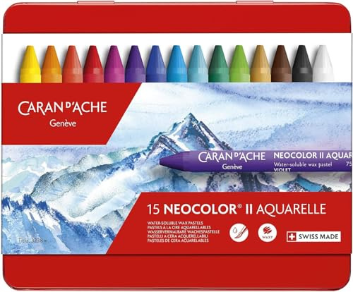 Caran d'Ache Neo Color II Wasserlösliches Pastell-Set, 15 Stück