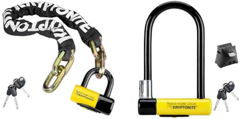 Kryptonite New York Fahgettaboutit Fahrradschloss - 100 cm, Sicherheitsgrad 10/10, Anti-Diebstahl Kettenschloss für Fahrräder, E-Bikes und Mopeds - Mit 14 mm Stahlkette und 3 Schlüssel