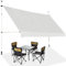 RELAX4LIFE Klemmmarkise 400cm breit, Markise Balkon ohne Bohren, Höhenverstellbare Balkonmarkise mit Handkurbel, Sonnenschutz für Terrasse Balkon Veranda (400x175cm, Beige)