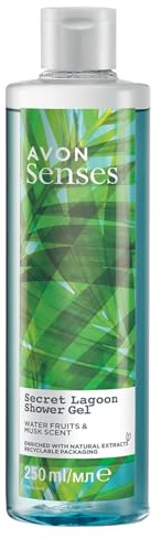 Avon Senses Secret Lagoon Wasserfrüchte und Moschusduft Duschgel 250 Ml