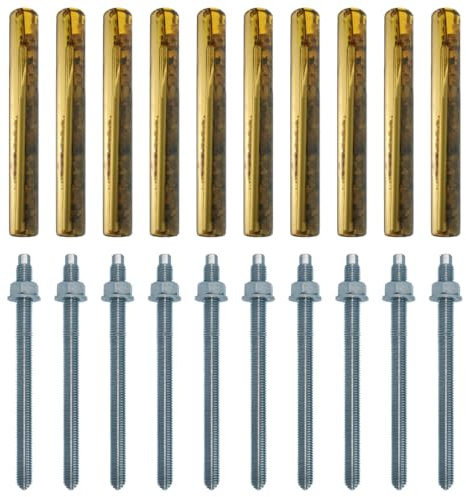 10x Remstaler VERBUNDANKER + ANKERSTANGE im SET | Stahl verzinkt | M8 M10 M12 M16 M20 | -HÖCHSTE QUALITÄT- direkt vom Hersteller (M12x160)