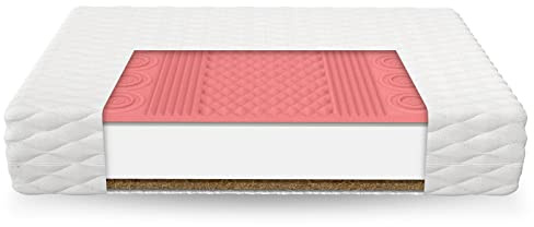 FDM Empoli MAX Matratze 90x200 cm Kaltschaum Höhe 18 cm Härtegrad H3 H4 Kokos Visco-Schaum Öko-Tex Allergikergeeignet Jersey Bezug Waschbar