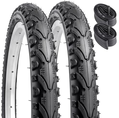 YunSCM 2PSC Faltbare 16 Zoll Reifen 16x1.75 Mantel 47-305 Plus 2PSC 16 Zoll Schlauch AV32mm Valve kompatibel Rennräder Citybikes 16x1.75 Fahrradreifen und schlauche