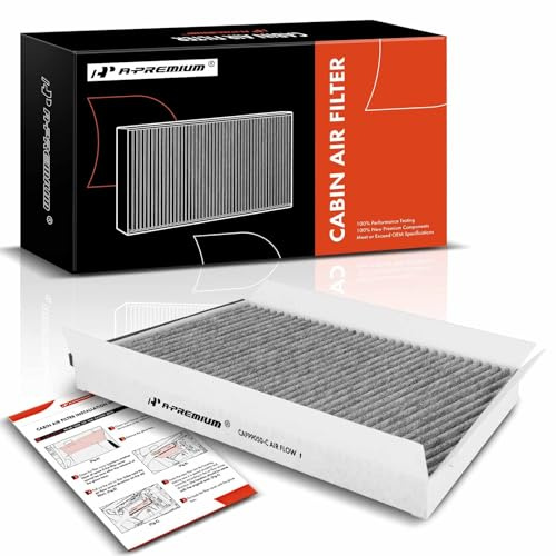 A-Premium Cabin Air Filter w/Activated Carbon Compatible with Mercedes-Benz Models - C230, C240, C280, C32 AMG, C320, C350, C55 AMG, CLK320, CLK350, CLK500, CLK55 AMG, CLK550, CLK63 AMG - Under Hood