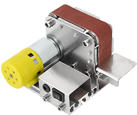 JORAsa Mini Macchina a Nastro Levigatrice elettrica Lucidatrice per tornitura/Lucidatura plastica/Taglio Coltello/Legno(Spina UK 775 (100W))