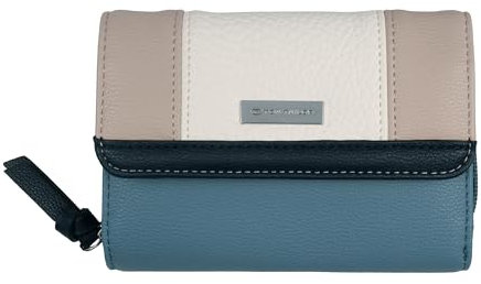 TOM TAILOR Juna Damen Geldbörse Portemonnaie Mittelgroß Blau