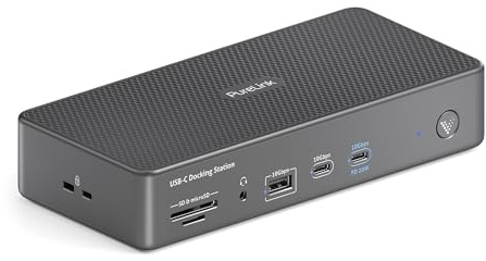 Vuelogic Station d'accueil USB C Double écran, 14-en-1 USB4 Gen3 Support 8K, 2X HDMI 4K, Compatible Thunderbolt 3, Ethernet, multiport, Noir