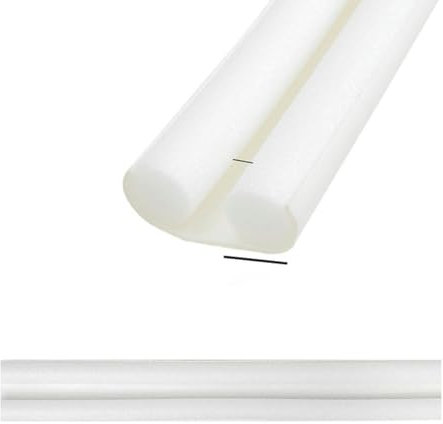 ZFISH Türboden-Zugluftstopper, Wetterschutz, Türfeger, Zugluftstopper unter der Tür, Isolator, Dichtungsstreifen, Haus-Akustikschaum, 4-weiß