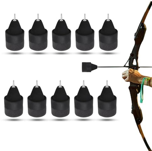 equlup Punta De Flecha De Esponja, 10 Piezas Punta De Flecha De Tiro con Arco De Espuma Punta De Flechas Seguras para Tiro con Arco Al Aire Libre Juego CS