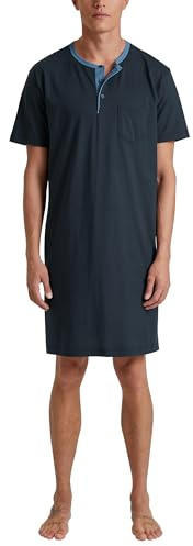 CALIDA Relax Essentials Maglia Lunga da Notte, Zaffiro Scuro, 54 Uomo