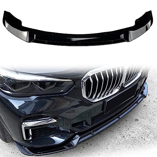 LiuROSE Auto Frontspoiler für BMW X5 G05 M Sport 2019 2020 2021 2022,Auto Frontstoßflosse Spoiler Canards Lippe Vorne Unten Stoßstangen Protector,B-Nero