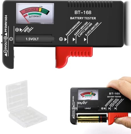 Batteria Volt Checker,Tester Per Volt Batteria,Tester Batteria Universale,Per rilevare il livello rimanente della batteria di AA, AAA, C, D, 9V, 1.5V e batterie a pulsante
