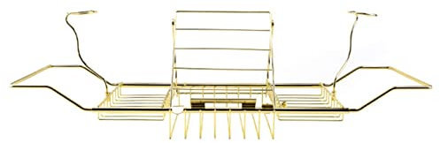 ABBNIA Badewannenablagen Gold Badewannenablage Badezimmer Teleskop Multifunktionale Toilette Handyablage Lagerregal