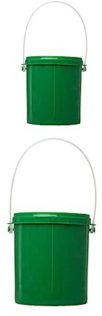 TOGEVAL 2stücke Kunststoff Regenwurm Ködereimer Mit Belüftungslöchern Für Angeln Köderbox Mit Griffdesign Für Maden Und Würmer in Verschiedenen