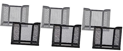 SEWACC 6 Stk Notizkasten Schreibtisch Tischbildhalter Bleistifthalter Für Notizblöcke Netz-notizblockhalter Desktop-notizblockspender Netzhalter Für Notizzettel Bürokram Rostfreier Stahl