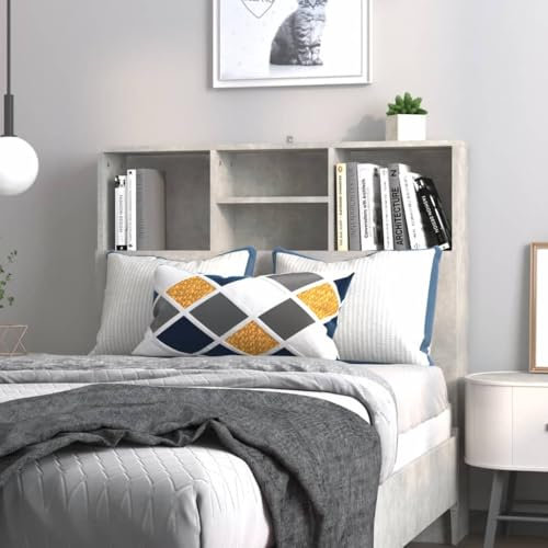 Betten & Zubehör - Kopfteile & Fußteile - Kopfteil Schrank Betongrau 100 x 19 x 103,5 cm