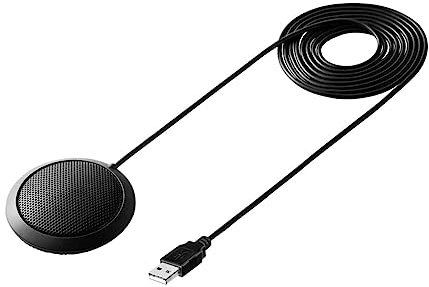 CAXUSD USB Mikrofon Mit Pickup-Bereich Tragbares Konferenzmikrofon Für Online-Meetings Und Gaming Plug-and-Play Desktop-mikrofon Schwarz