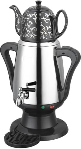 Tetera turca eléctrica, Capacidad para Tetera de 1 l y Tetera de 4 l, con función de Mantener Caliente, para té Ruso y Turco