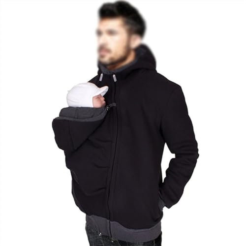 002,L,Generic Multifunktion Känguru-tröja för gravida kvinnor, med dragkedja Multifunktionsjacka Känguru-tröja för kvinnor med dragkedja och dragkedja för gravida barn med luvtröja