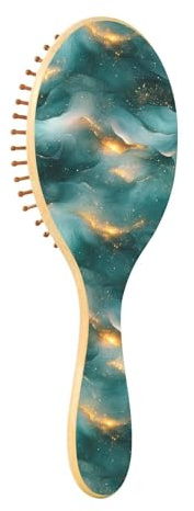 Wooden Hairbrush Rose Gold Blue Green Paddle Hair Brush For Women Wood Hairbrush Massage Hair Brush