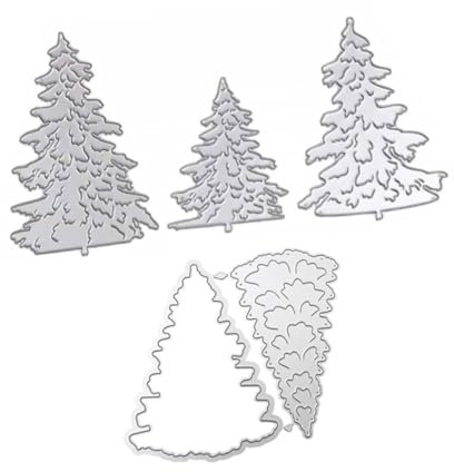 Operitacx 5stücke Metall-Weihnachtsbaum-stanzschablonen Ausschneiden Für Scrapbooking Kartenherstellung Und DIY-papierkunstprojekte