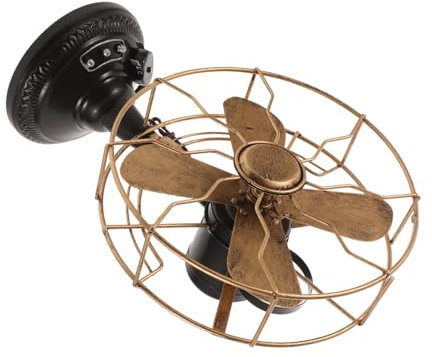 CHILDWEET Vintage Table Fan Model Scultura Ferro Artigianale Per Decorazioni Retro Stile Antico Elegante Ornamento Per Casa e Ufficio Atmosfera Artistica Unica
