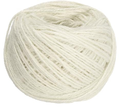 QUARKZMAN 100m Juteschnur, 2mm Dicke Kordel Gartenschnur Seil Farbige Pflanzenschnur Kordel für DIY Kunsthandwerk Geschenkverpackung Dekoration Gartenarbeit Pflanzenaufhänger, Weiß
