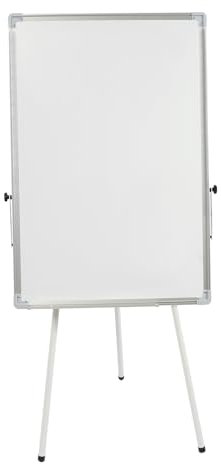Lavagna bianca con treppiede, 61 x 91,4 cm, con vano portaoggetti, penne, gomma e magneti autoadesivi, lavagna bianca con supporto, supporto per casa, ufficio, scuola