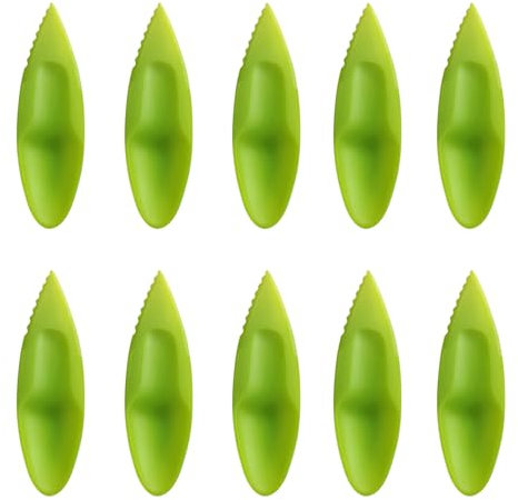 10Pcs Ergonomic Handle Fruit Digging Spoon Comfortable Fruit Kiwi Cutter Peeler Non-Slip Kiwi Plastic Spoon Durable Slicer Peeler Cutter for Kiwis Apples Grapefruits