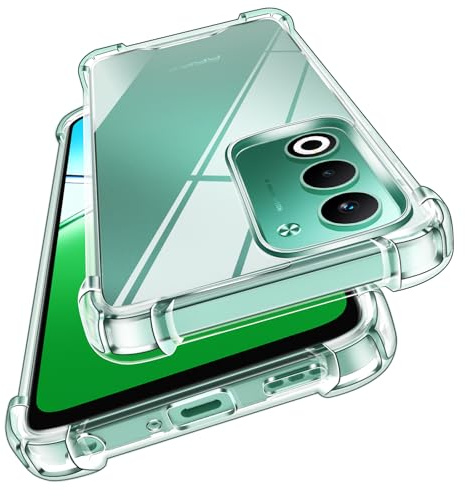 ivoler Anti-Amarillo Clara Funda para OPPO A5 4G / 5G / OPPO A5m con Cojín Esquina Parachoques, [Protección Antigolpes Militar] Carcasa Transparente Anti-Arañazos Case