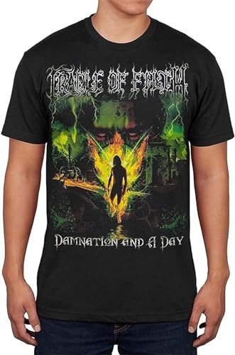 Custom Personality Men's T Shirt Cradle of Filth Mens Damnation T-Shirts Short Sleeve Fashion Punk T-Shirt Black M