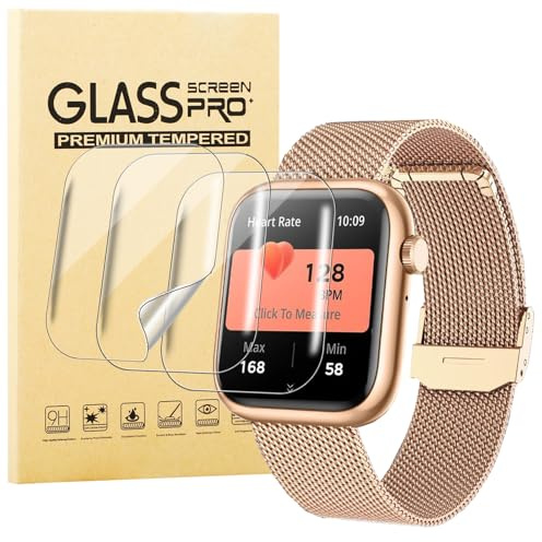 KUSINHOKA 3 Pezzi Pellicola Protettiva per TAOLOON G104gd 1.83 Pollici, HD Trasparente Anti-Graffio Protezione Schermo, Senza Bolle, Soft TPU Pellicola Protettivo per Orologio TAOLOON