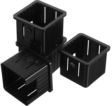 HEALLILY 4 insertos de tubo cuadrado a manguito hueco interior para accesorios de equipo de fitness, manga de tubo de ejercicio con reducción de fricción y estabilidad mejorada