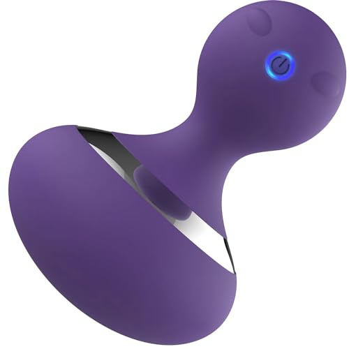 MANFLY Handheld Massage Ball, Portable Neck Massager, Multifunctional Rechargeable Massage Tool (Violet)