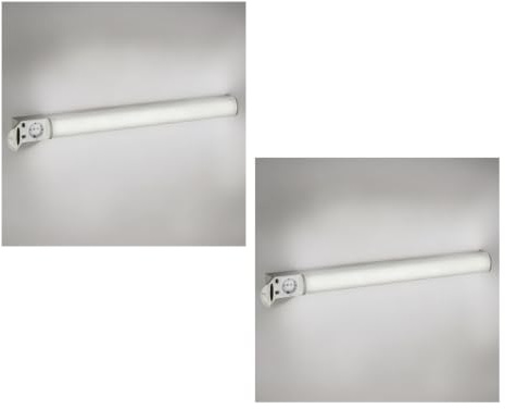 ledscom.de 2x LED Spiegelleuchte FERIG, Bad-Lampe mit Steckdose, 67,5cm, 14,5 W, 1601lm, weiß