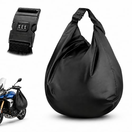 Esoes 30L Abschließbare Große Oxford Helmtasche für Motorrad Helmtasche | Helmtasche mit Kombinationsschloss Abschließbar Helmsack für Motorrad und Fahrradhlm Skihelm Basketball Fitness (Schwarz)