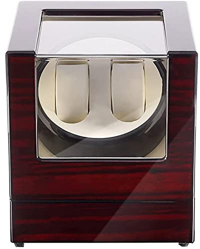 Uten watch winder Scatola orologio a carica automatica in legno per 2 orologi da polso