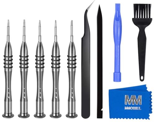 MMOBIEL Kit di cacciaviti professionali 10 in 1 per riparazione MacBook Pro/Air con Retina Tri Wing Phillips Pentalobe 5 Torx T5/T6