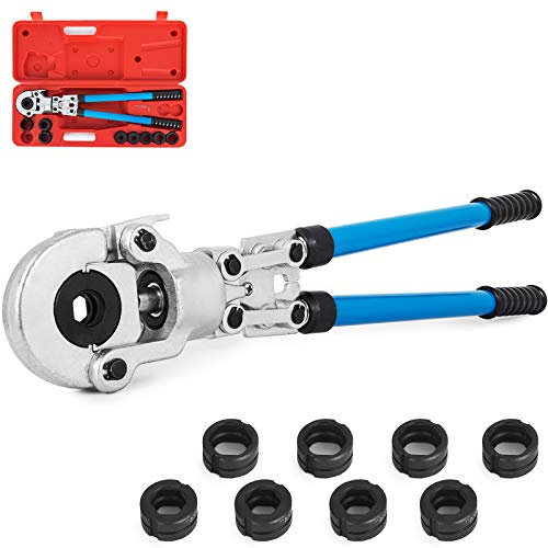 VEVOR Pinze per Tubi a Crimpare 12-28mm, Pinze per Tubi con Testa Girevole a 360 °, Pinze per Tubi Professionali, V12, per uso Privato e Commerciale, Pressare le Tenaglie Tubo Composito