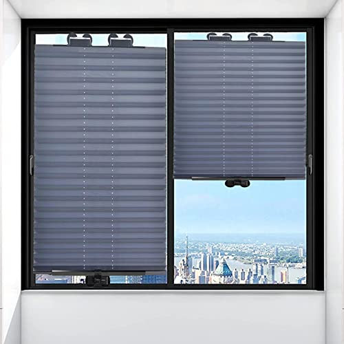 KGUDYS Einziehbares Saugnapf-Rollo,Plissee-Rollos,temporäre Sichtschutzrollos für den Innenbereich,Saugnapf-Rollos für Fenster,Blickdicht,stanzfreie Montage,70x150cm/27.6x59in