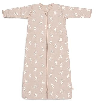 Jollein Schlafsack Baby - Twig, Wild Rose - 110 cm - Baumwolle - 2.0 bis 3.0 Tog - Abnehmbare Ärmel - Baby Schlafsack - Altrosa